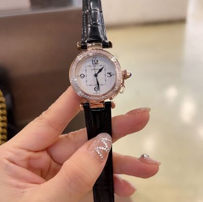 Cartier 35MM Diameter Imported Swiss Quartz Movement Stainless Steel Women Watch